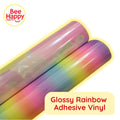 Bee Happy Glossy Rainbow Adhesive Vinyl