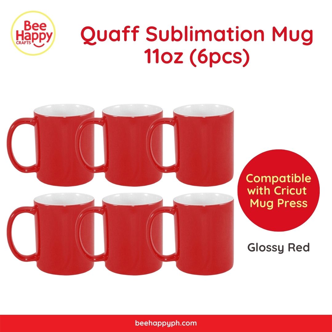 Quaff Sublimation Magic Mug 11oz 6pcs (Compatible with Cricut Mug Press)