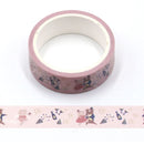 Onemaji Pink Love Cartoon Washi Tape Set 15mm x 5m 2 Rolls