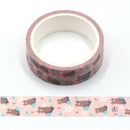 Onemaji Pink Love Cartoon Washi Tape Set 15mm x 5m 2 Rolls