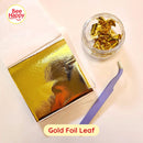 Bee Happy Metallic Foil Leaf Sheets with Jar (Foil for Wax Sealing, Resin, Slime and More)
