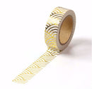 Gold Foil Waves Washi Tape (15mm x 10m)