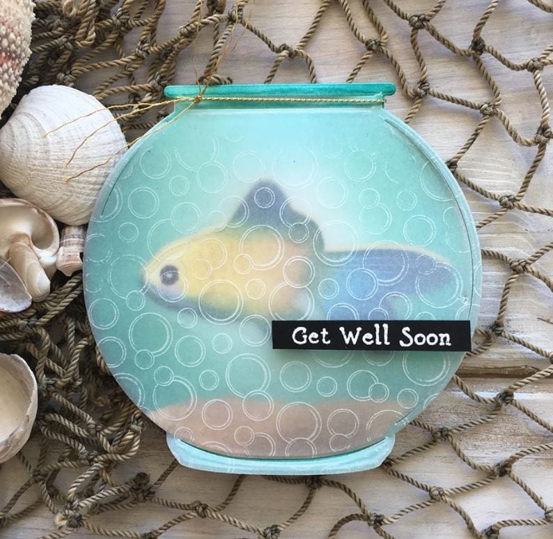 Hero Arts Goldfish in a Bowl DI627