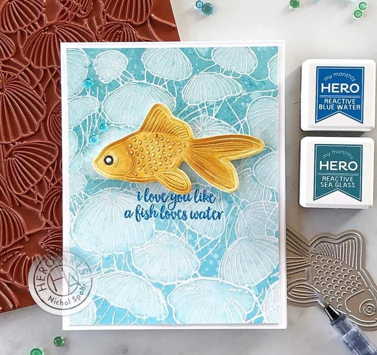 Hero Arts Goldfish in a Bowl DI627