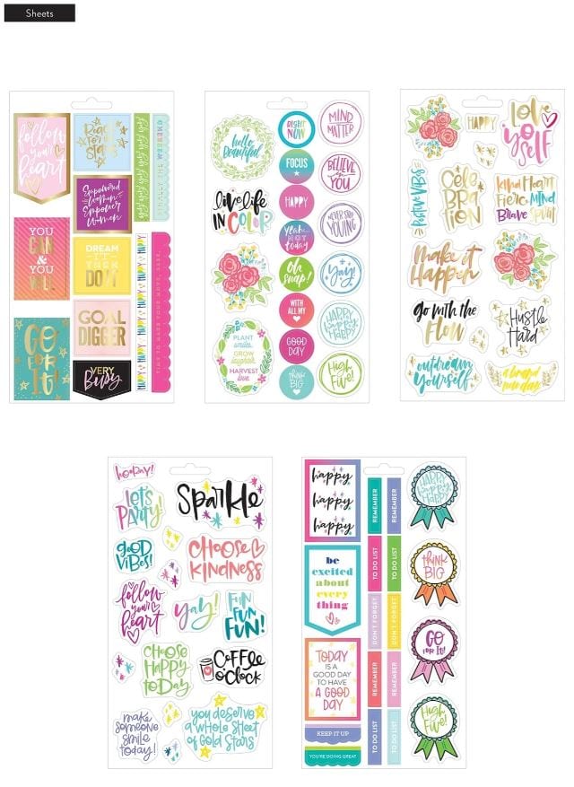 Me And My Big Ideas Gold Star Planner Stickers 80 Stickers