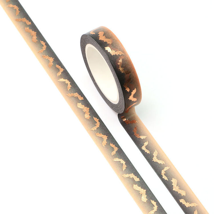 Gold Foil Bat Washi Tape 10mm x 10m