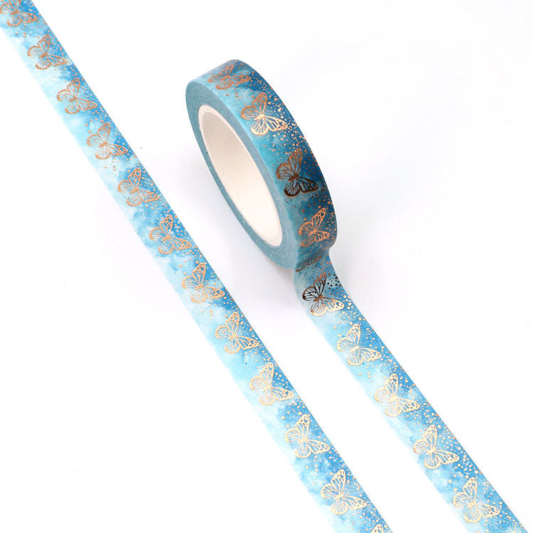 Gold Foil Butterfly Washi Tape 10mm x 10m