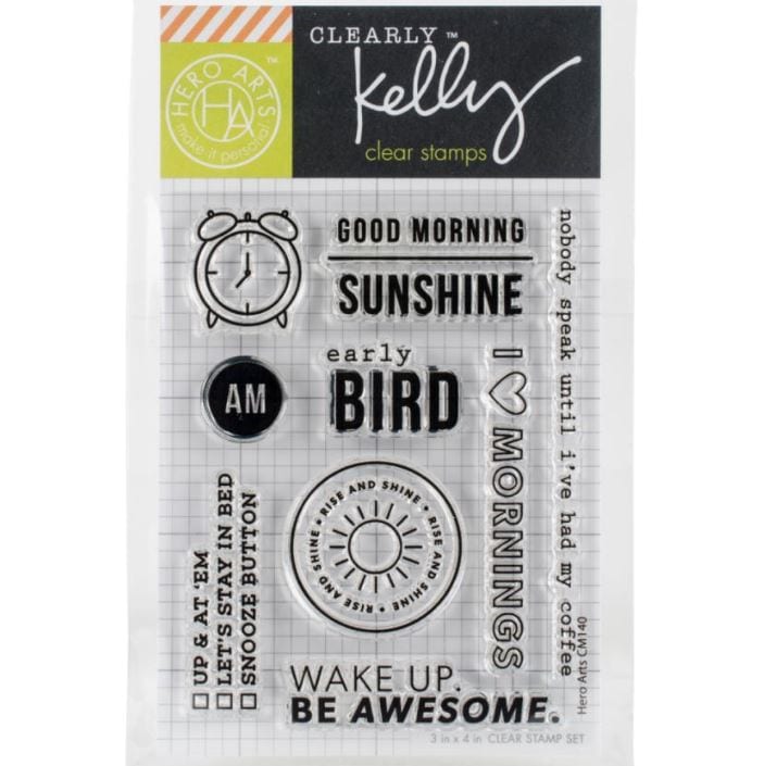 Hero Arts Good Morning Kelly Purkey Clear Stamps 3" x 4"