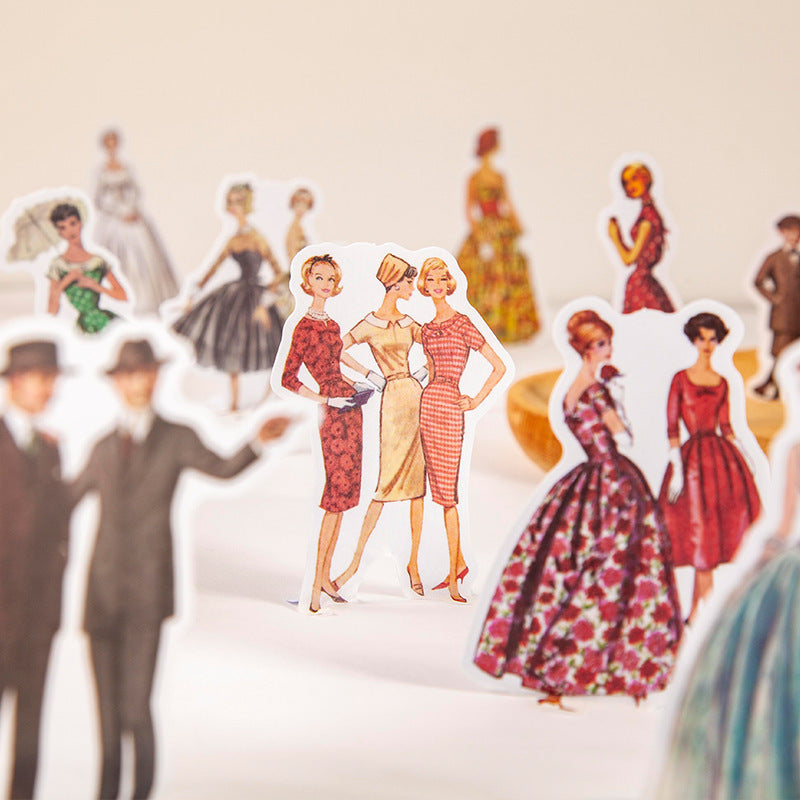 Vintage Fashion Week Series Stickers 40pcs