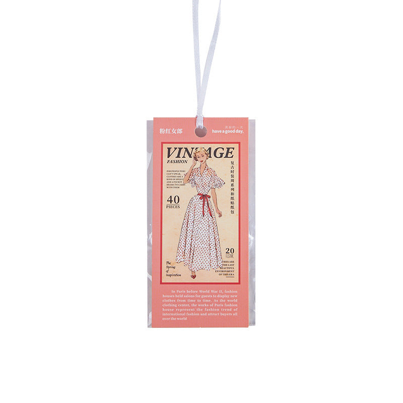 Vintage Fashion Week Series Stickers 40pcs