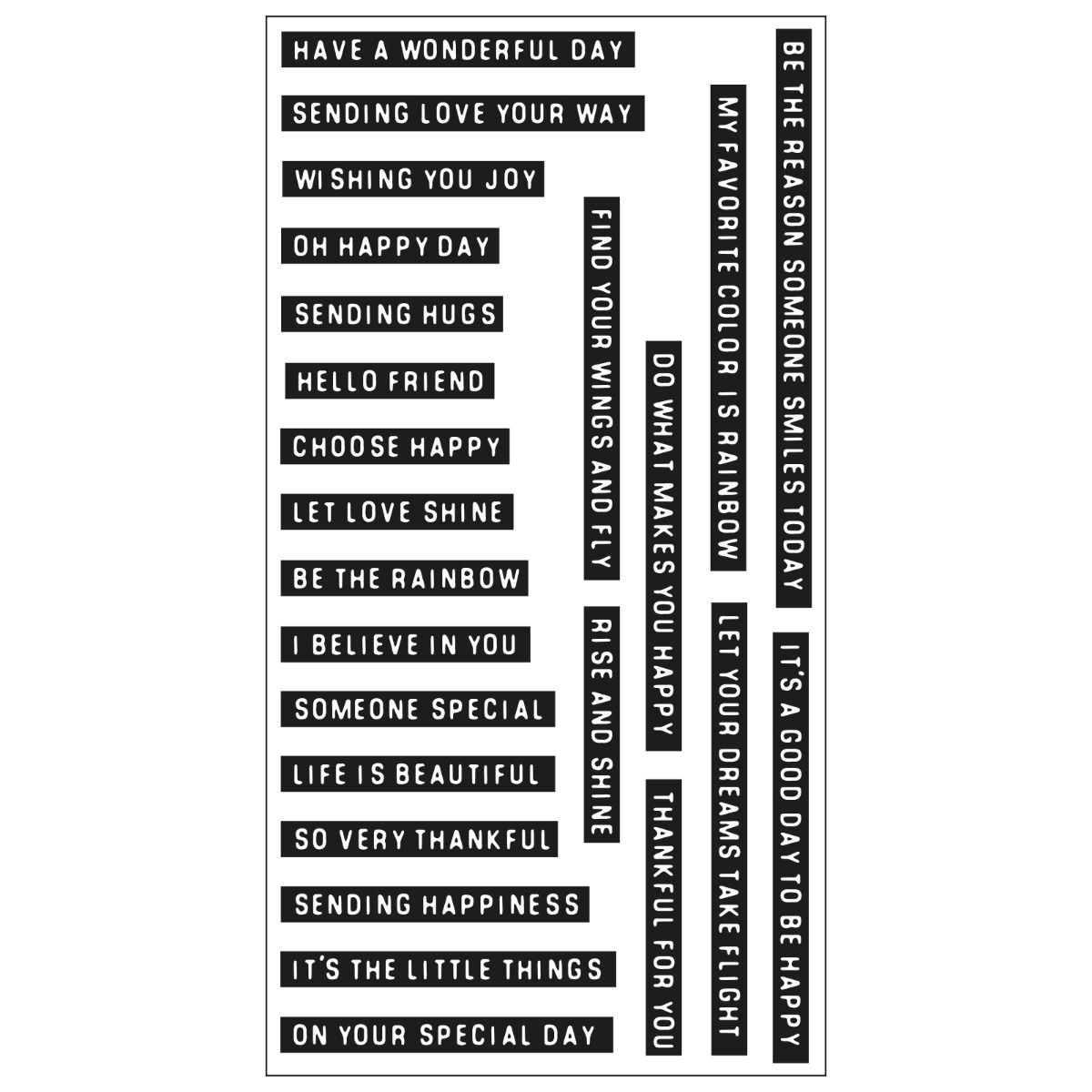 Sizzix Good Vibes #3 Clear Stamps Set 24PK by Pete Hughes