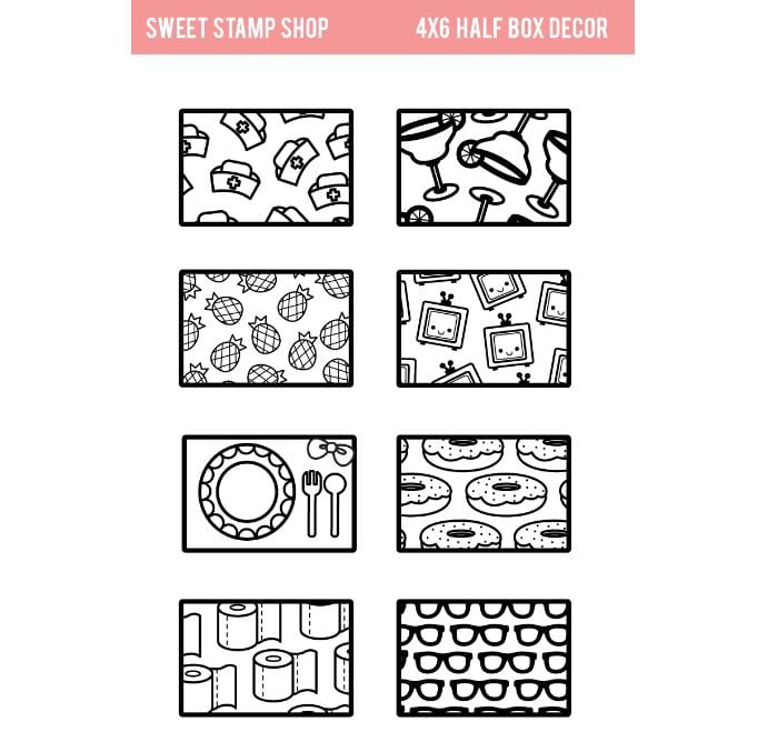 Sweet Stamp Shop Half Box Decor Stamp Set 4