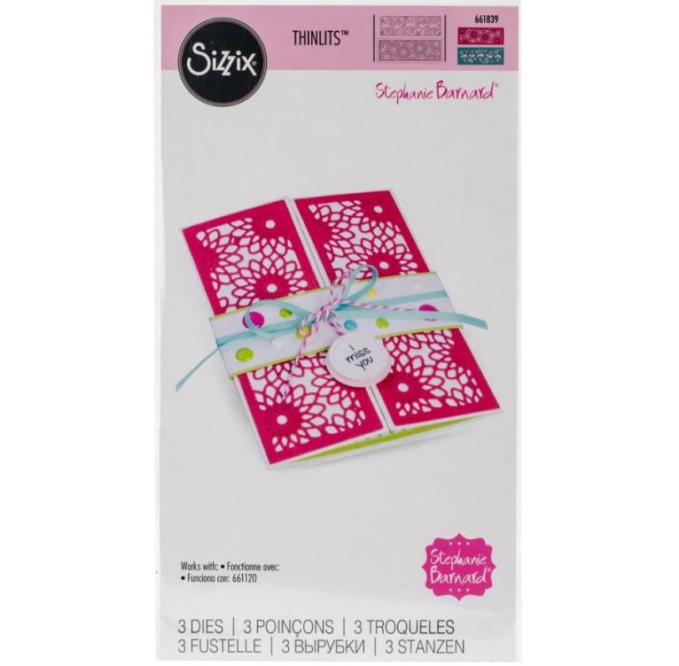 Sizzix Half Card Panels Thinlits Dies