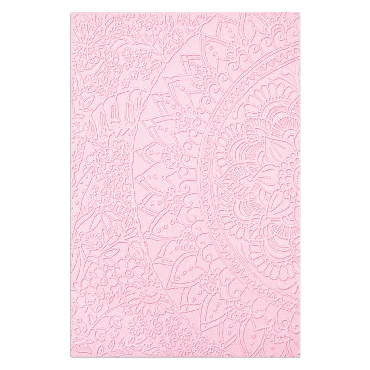 Sizzix Half Mandala 3-D Textured Impressions Embossing Folder by Jessica Scott