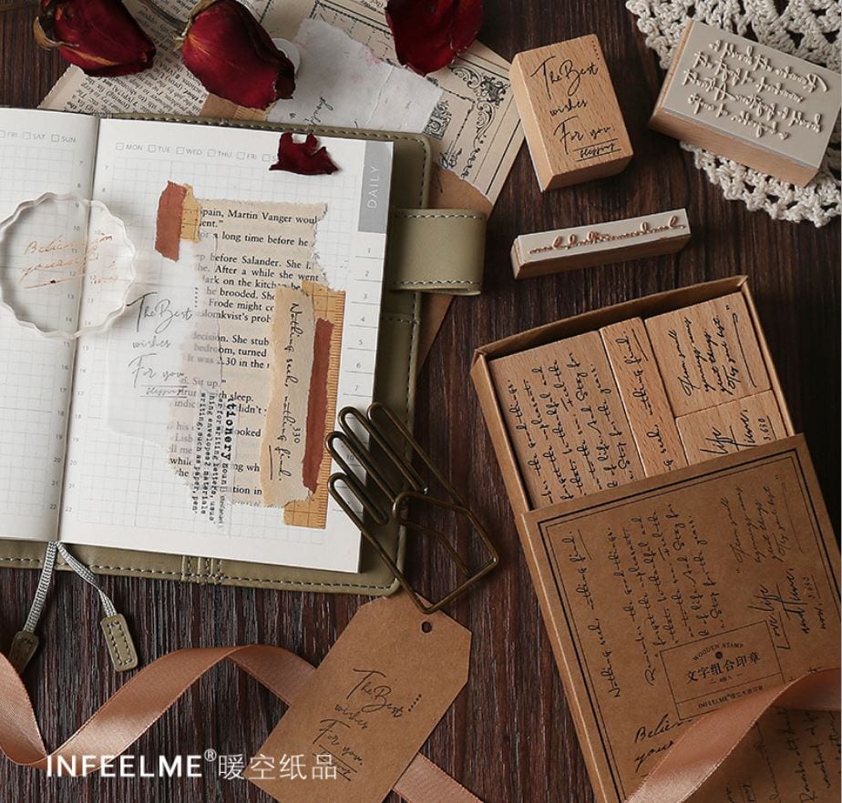 Infeel.Me Handwritten Quotes Rubber Stamp Set