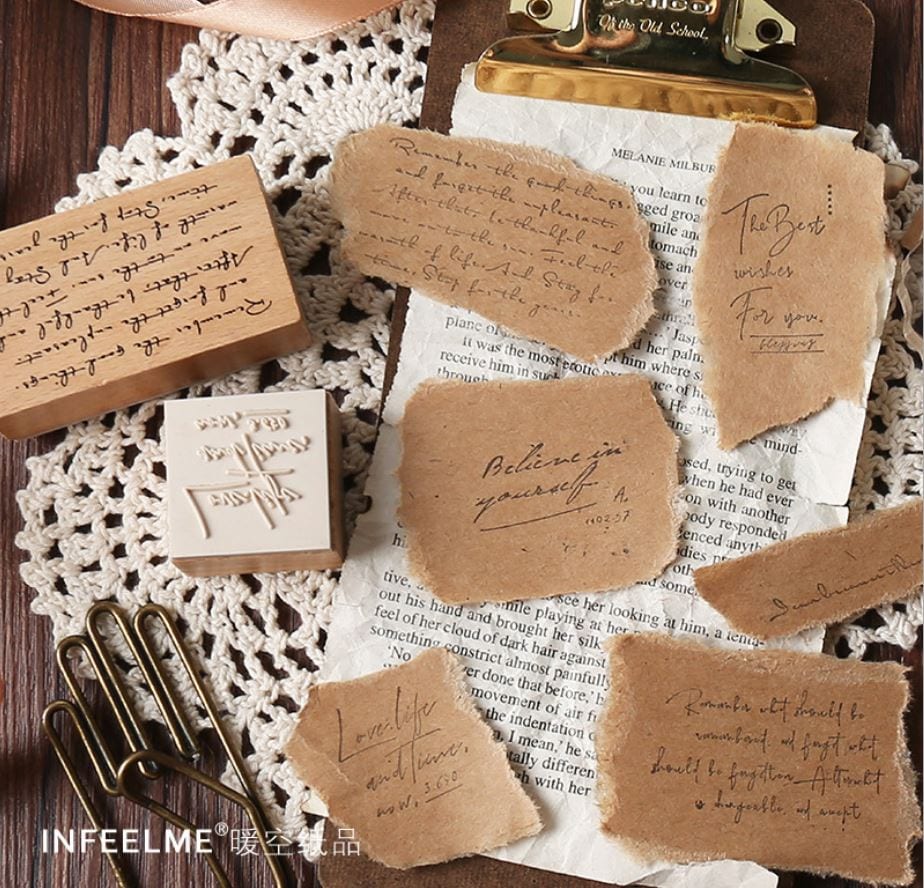 Infeel.Me Handwritten Quotes Rubber Stamp Set