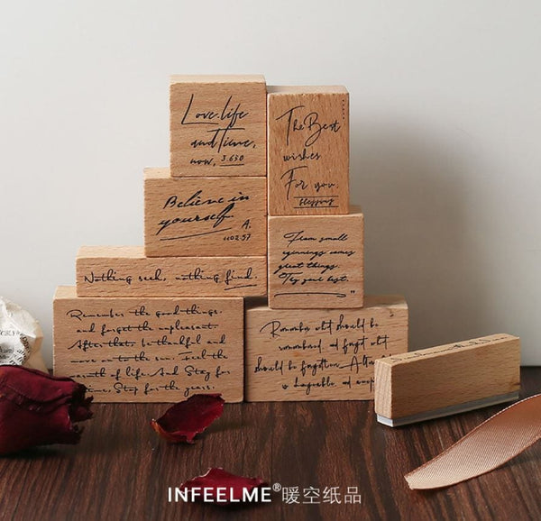 Infeel.Me Handwritten Quotes Rubber Stamp Set