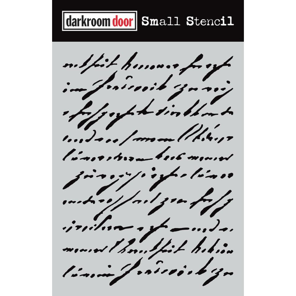 Darkroom Door Handwritten Script Stencil 4.5
