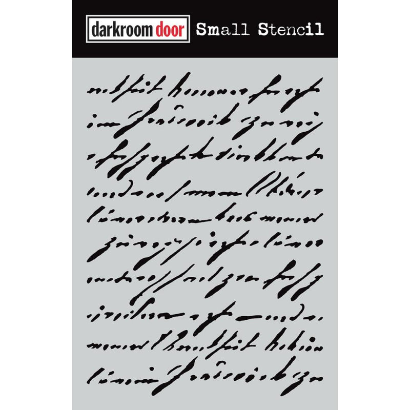 Darkroom Door Handwritten Script Stencil 4.5"X6"