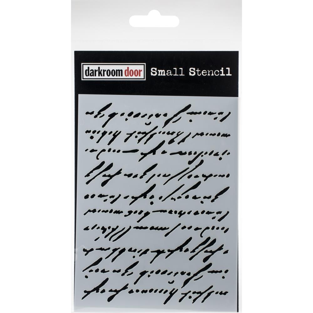 Darkroom Door Handwritten Script Stencil 4.5