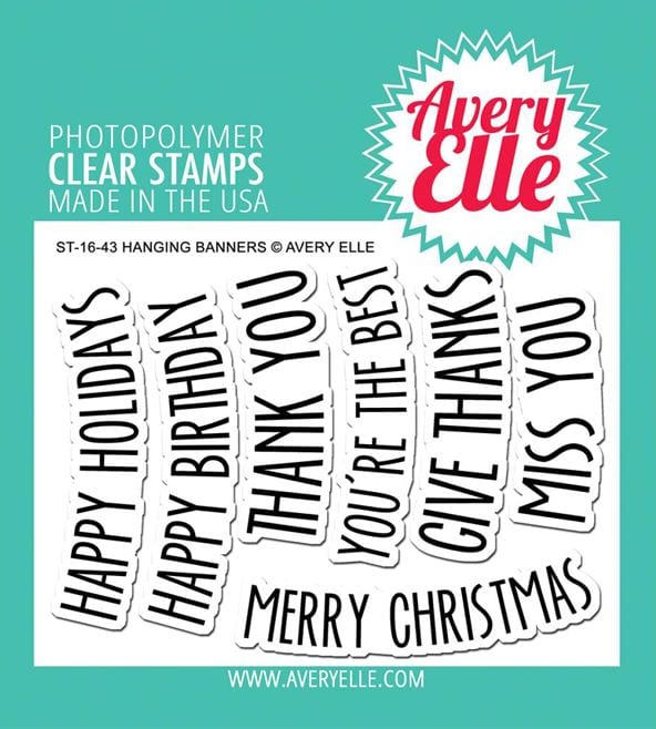Avery Elle Hanging Banners Clear Stamps Stamps 3" x 4"