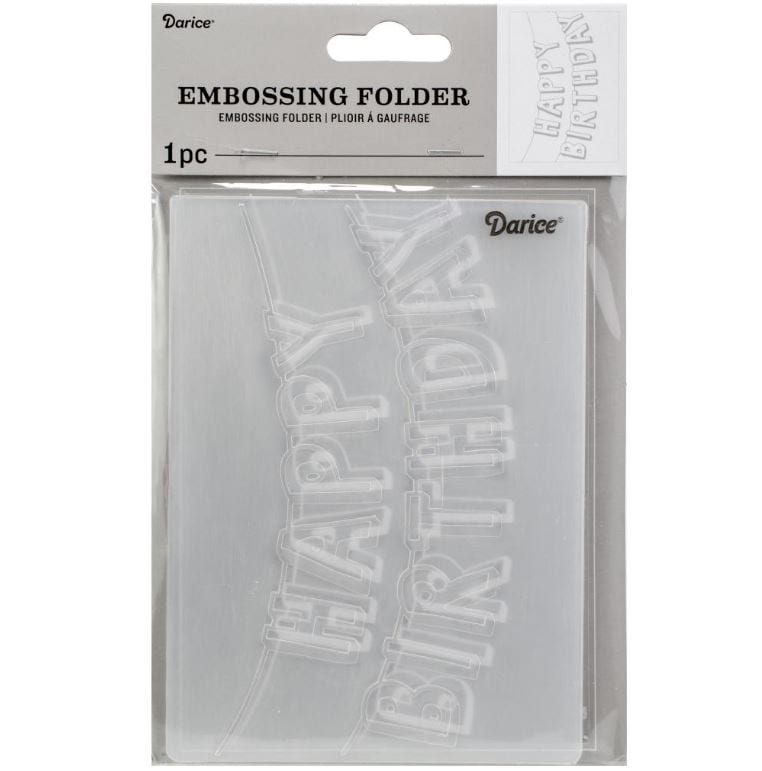Darice Happy Birthday Banner Embossing Folder