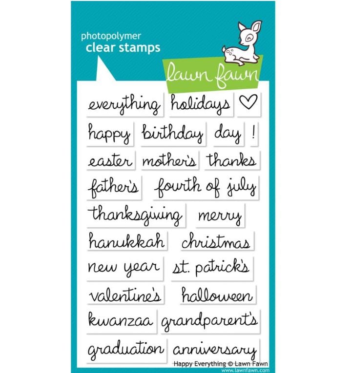 Lawn Fawn Happy Everything Clear Stamps 4
