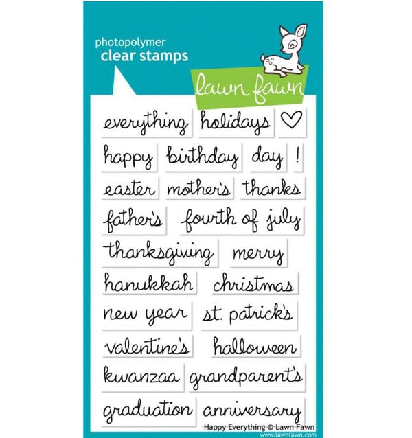 Lawn Fawn Happy Everything Clear Stamps 4"x 6"