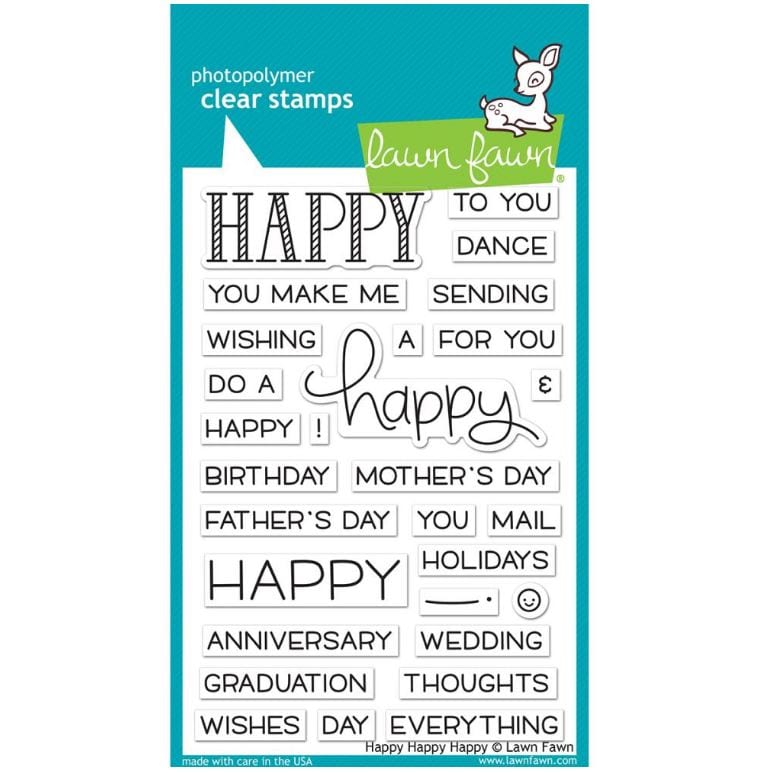 Lawn Fawn Happy Happy Happy Clear Stamps 4"x 6"