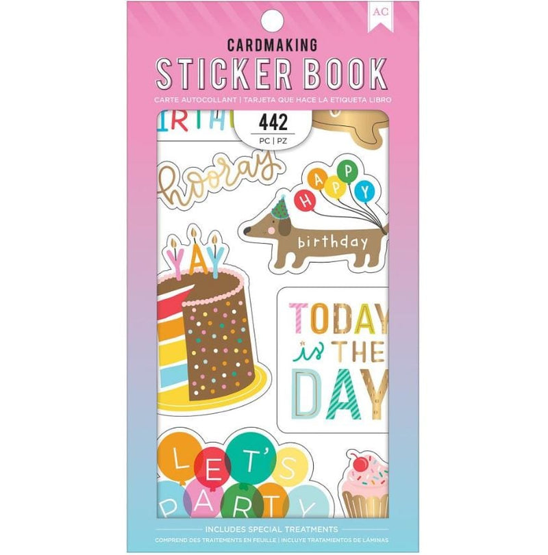 American Crafts Happy Hooray Cardmaking Sticker Book with Foil Accents