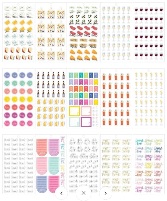 Me and My Big Ideas Happy Hour Value Pack Stickers Create 365 Happy Planner Stickers 713 Stickers