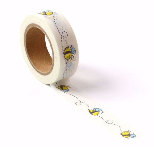 Happy Little Bee Washi Tape 15mm x 10m