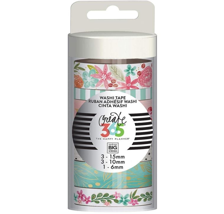 Me And My Big Ideas Happy Mind Happy Planner Washi Tape Tube Set