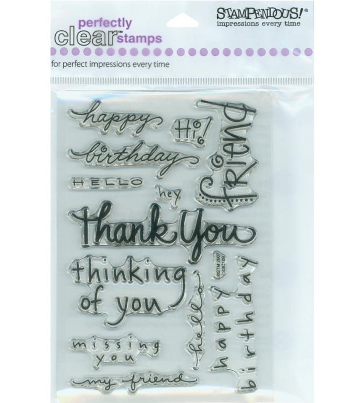 Stampendous Happy Messages Perfectly Clear Stamps