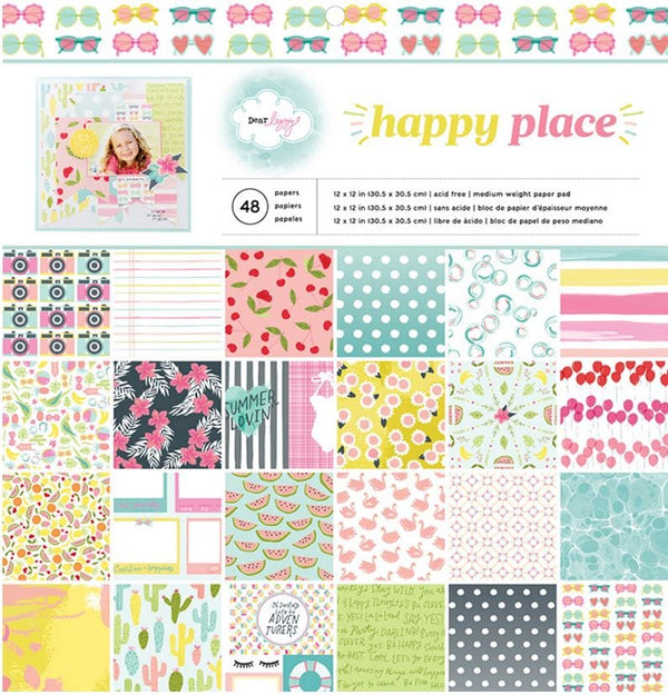 American Crafts Happy Place Dear Lizzy 12"x 12" Stack