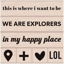 Hero Arts Happy Place Kelly Purkey Mounted Rubber Stamp 3" x 3"