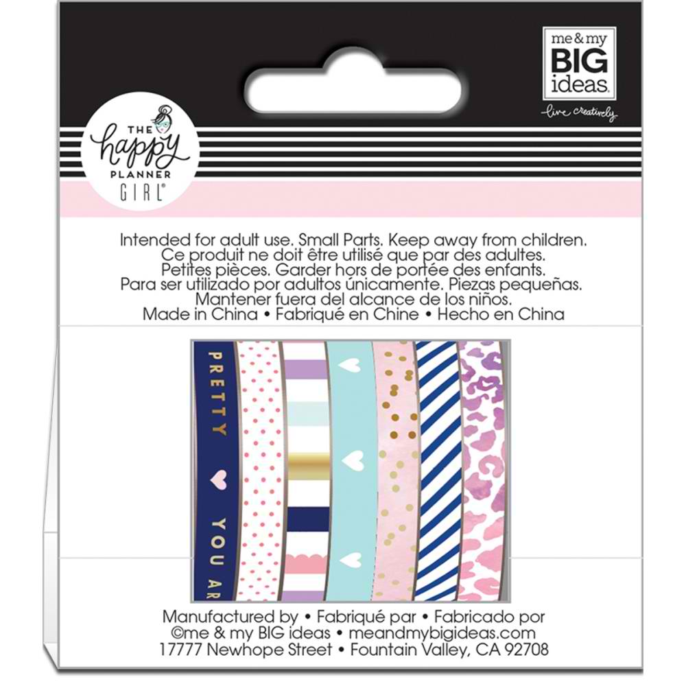 Me And My Big Ideas Glam Girl Washi Tape 7/Pkg - Happy Planner