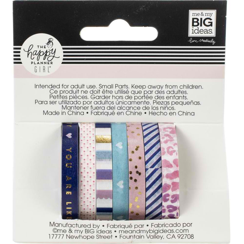 Me And My Big Ideas Glam Girl Washi Tape 7/Pkg - Happy Planner