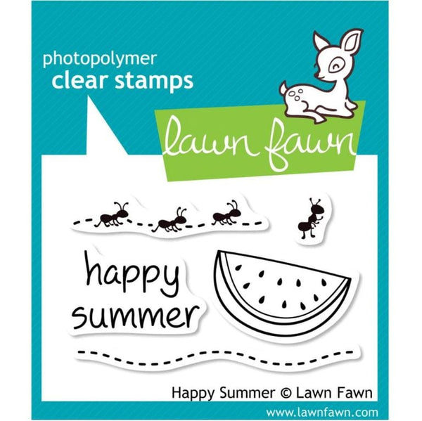 Lawn Fawn Happy Summer Clear Stamps 2"x 3"