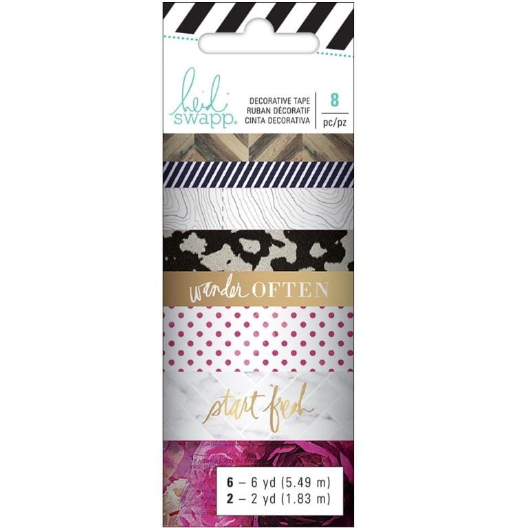 American Crafts Heidi Swapp Hawthorne Washi Tape Set - 8 rolls