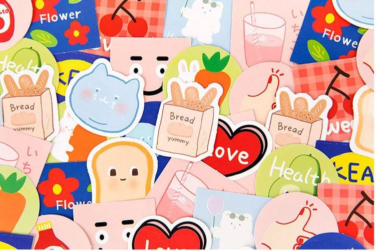 Health Love Sticker Flakes in a Box Mo Card