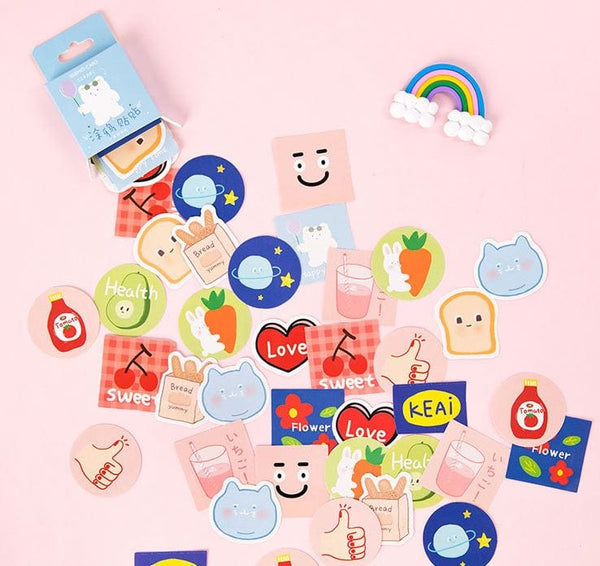 Health Love Sticker Flakes in a Box Mo Card