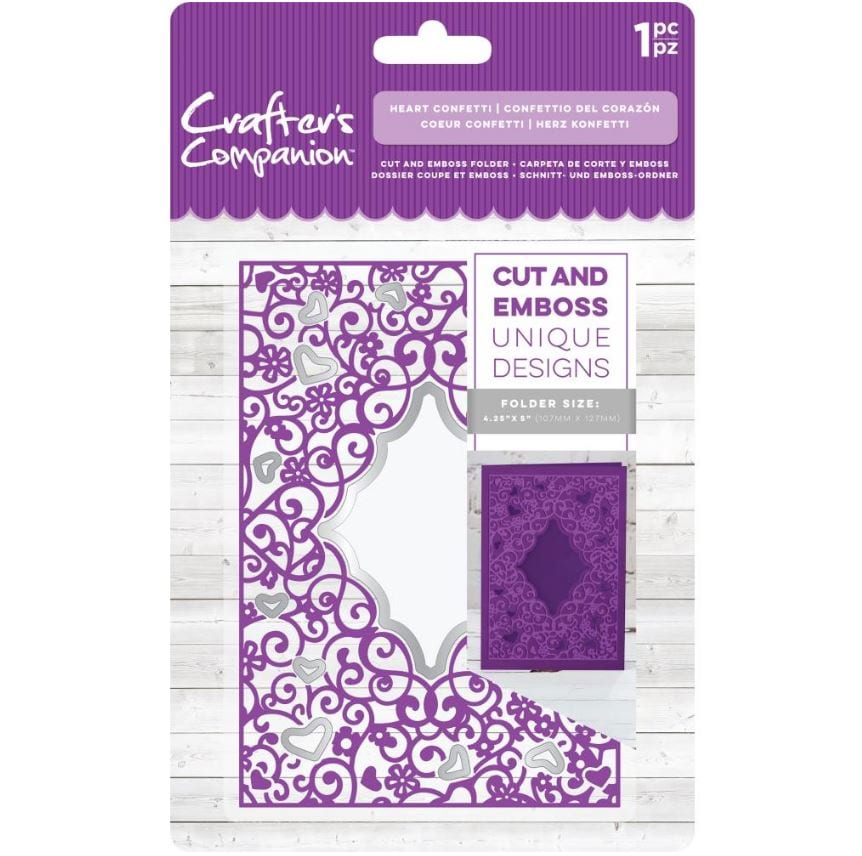 Crafter's Companion Heart Confetti Cut & Emboss Folder 4.25