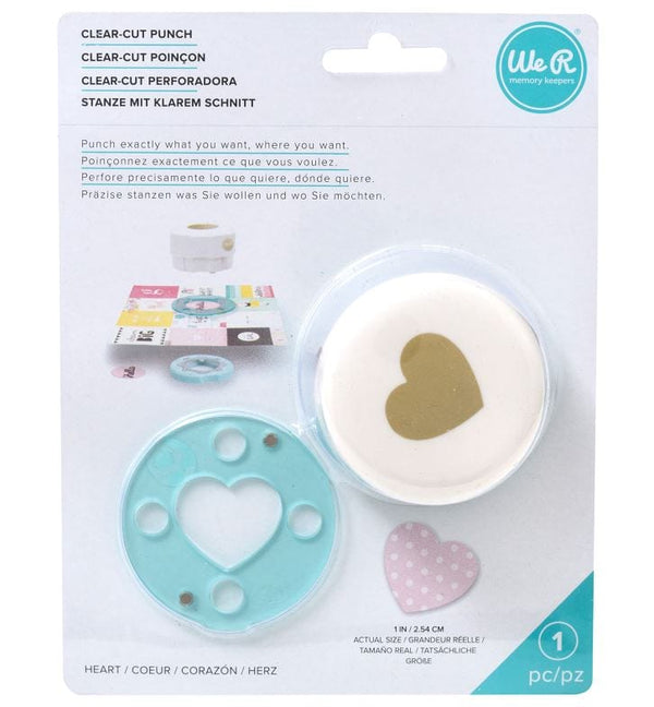 Mini We R Memory Keepers Clear Cut Punch - Heart