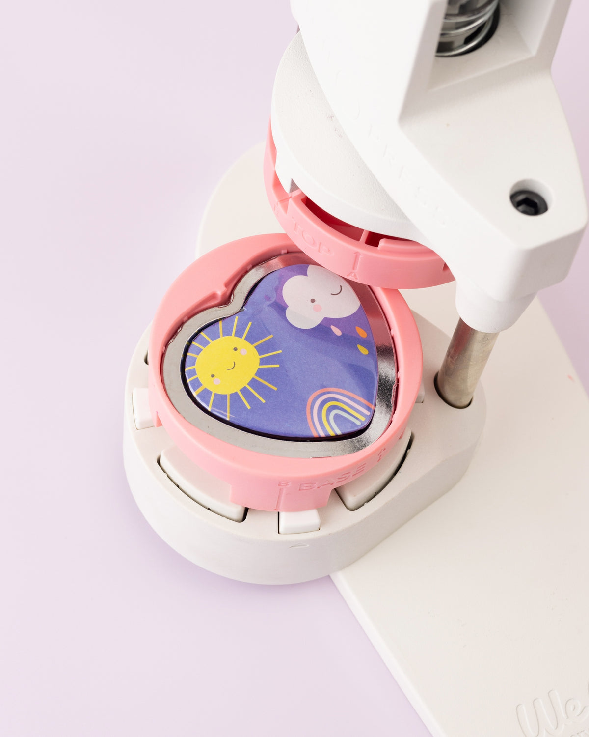 We R Memory Keepers Heart-Button Press Insert