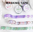Cute Heart Shape Washi Tape Dots / Round Tapes 100pcs