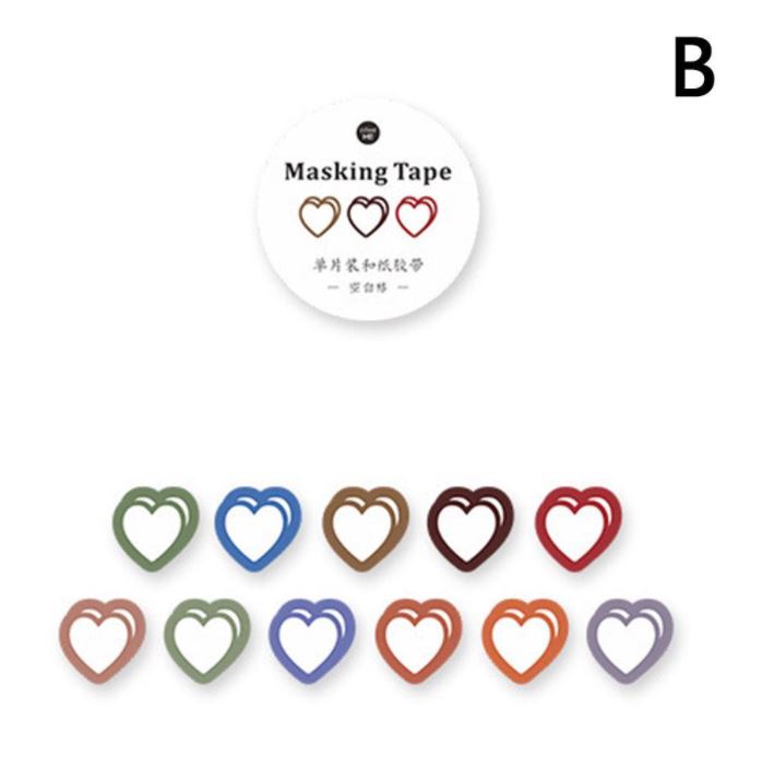 Cute Heart Shape Washi Tape Dots / Round Tapes 100pcs