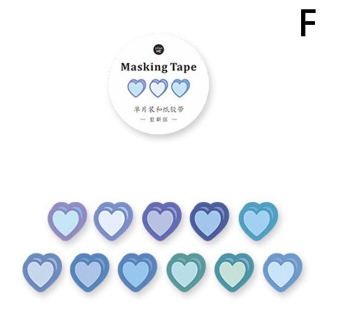Cute Heart Shape Washi Tape Dots / Round Tapes 100pcs