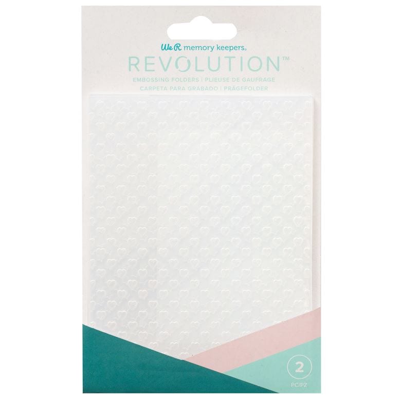 We R Memory Keepers Hearts and Stars 2pcs Embossing Folders