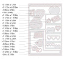 Sizzix Card, Hearts Step-Ups Framelits Die Set 20PK -